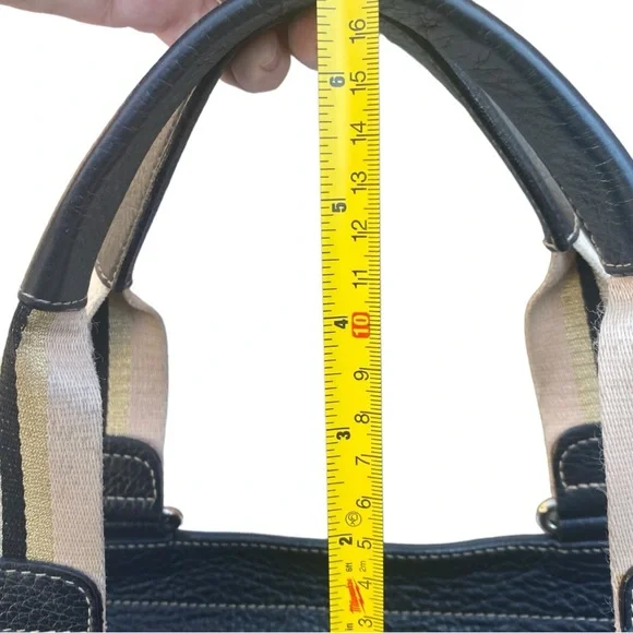 FURLA Black Pebbled Leather Hobo Handbag Purse Bag - Picture 9 of 16